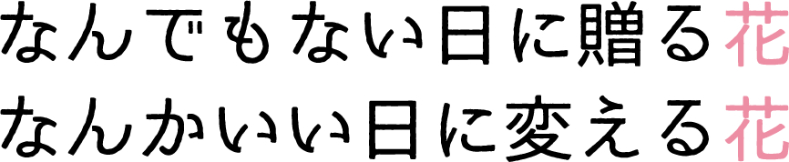 なんでもない日に贈る花 なんかいい日に変える花
