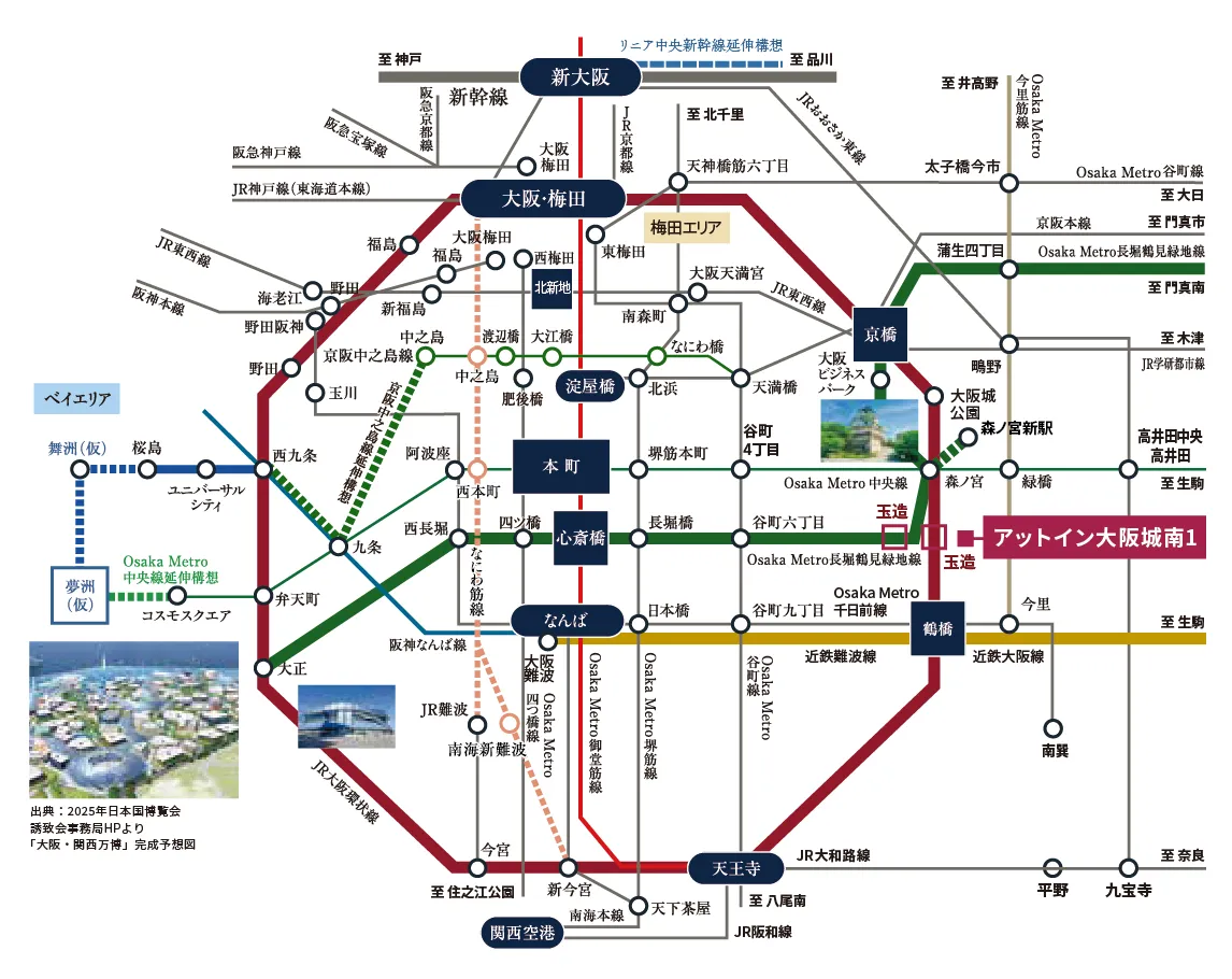 玉造駅周辺アクセスMAP